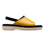 Reilly Leather Sandal // Yellow + Black (Euro: 45)