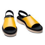 Reilly Leather Sandal // Yellow + Black (Euro: 44)