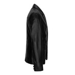 Patched Leather Jacket // Black (L)