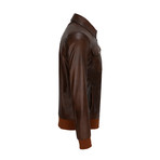 Classic Leather Jacket // Brown (3XL)