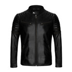 Moto Leather Jacket // Black (M)