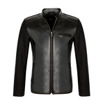 Fitted Leather Jacket // Black (M)
