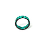 Matrix Carbon Fiber Ring // Aqua (9)