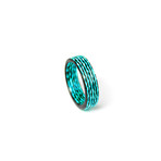 Matrix Carbon Fiber Ring // Aqua (9)