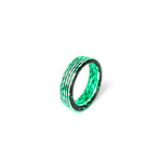 Matrix Carbon Fiber Ring // Green (8)