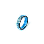 Matrix Carbon Fiber Ring // Blue (8.5)