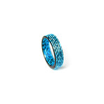 Matrix Carbon Fiber Ring // Blue (8.5)