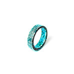 Matrix Carbon Fiber Ring // Aqua (9)