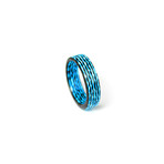 Matrix Carbon Fiber Ring // Blue (8.5)