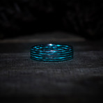 Matrix Carbon Fiber Ring // Aqua (9)