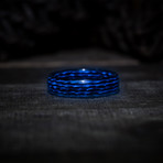 Matrix Carbon Fiber Ring // Blue (8.5)