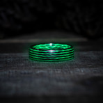 Matrix Carbon Fiber Ring // Green (8)