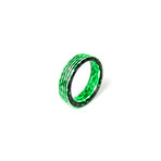 Matrix Carbon Fiber Ring // Green (8)