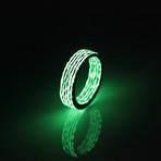 Matrix Carbon Fiber Ring // Green (8)