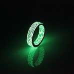 Matrix Carbon Fiber Ring // Green (8)