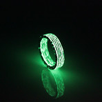 Matrix Carbon Fiber Ring // Green (8)