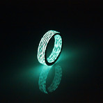 Matrix Carbon Fiber Ring // Aqua (9)