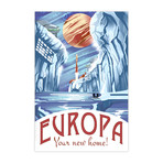 Visit Europa Retro Futuristic (18"W x 24"H x 1.5"D)