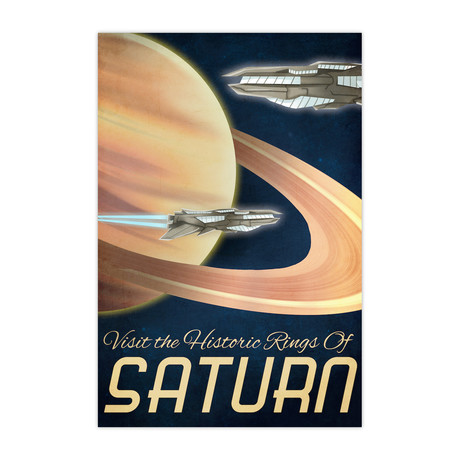 Saturn Retro Futuristic (18"W x 24"H x 1.5"D)