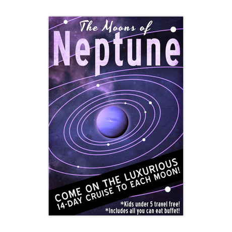 Neptune Retro Futuristic (18"W x 24"H x 1.5"D)