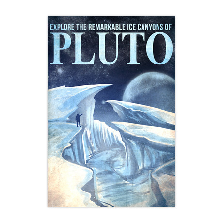 Pluto Retro Futuristic (18"W x 24"H x 1.5"D)