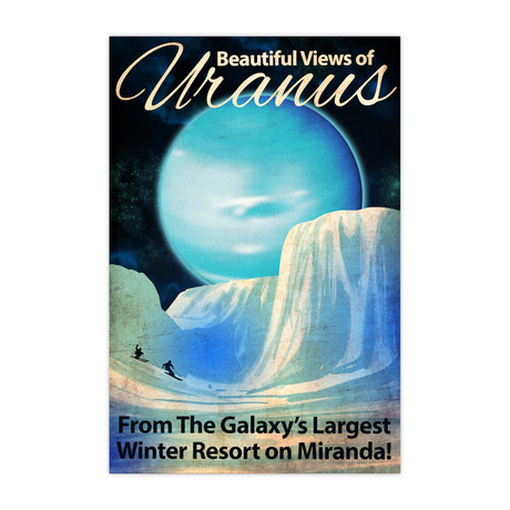 Uranus Retro Futuristic (18"W x 24"H x 1.5"D)