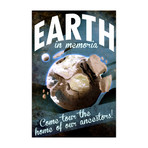 The Earth Retro Futuristic (18"W x 24"H x 1.5"D)