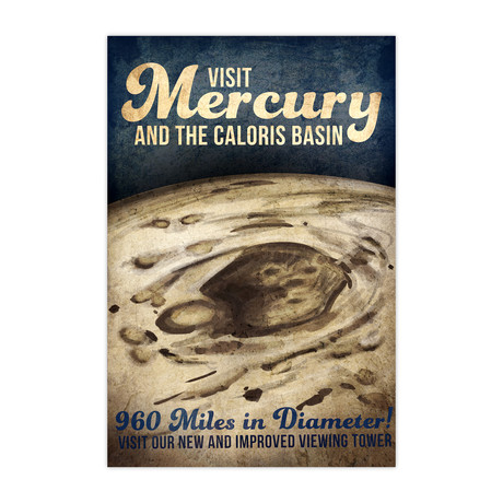 Mercury Retro Futuristic (18"W x 24"H x 1.5"D)