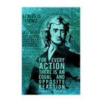 Isaac Newton Science Quotes (18"W x 24"H x 1.5"D)