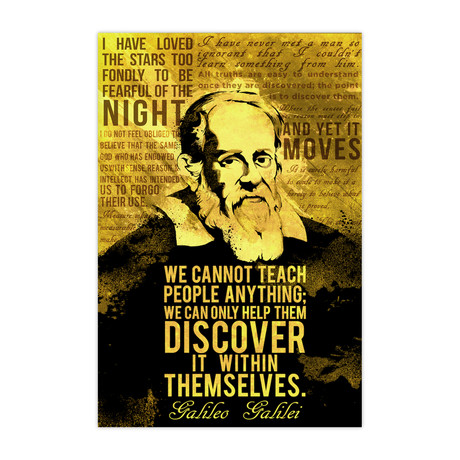 Galileo Science Quotes (18"W x 24"H x 1.5"D)