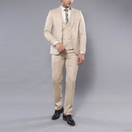 Francesco 3-Piece Slim Fit Suit // Beige (Euro: 42)