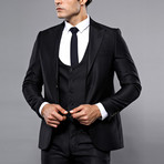 Lucas 3-Piece Slim Fit Suit // Black (Euro: 46)