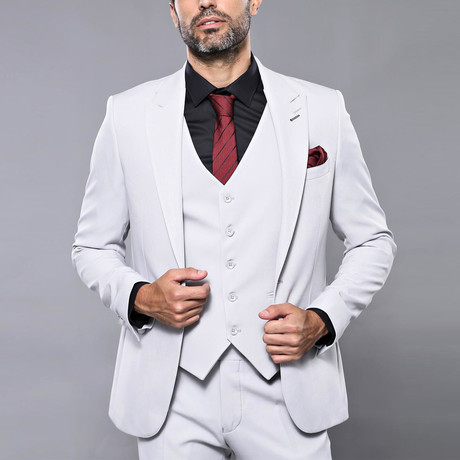 Remi 3-Piece Slim Fit Suit // Ivory (Euro: 44)