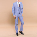 Stefano 3-Piece Slim Fit Suit // Light Blue (Euro: 54)