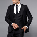 Lucas 3-Piece Slim Fit Suit // Black (Euro: 54)