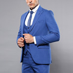 Kylian 3-Piece Slim Fit Suit // Blue (Euro: 46)