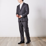 Via Roma // Classic Fit Suit // Gray Microbox (US: 40S)