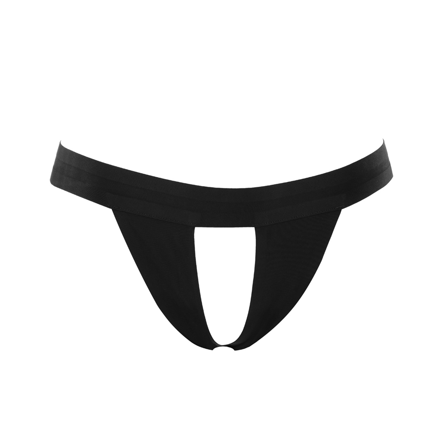 Nocturnal Open Thong // Black (S) - Maison Close - Touch of Modern
