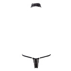 Openable Thong + Harness // Black (XS-S)