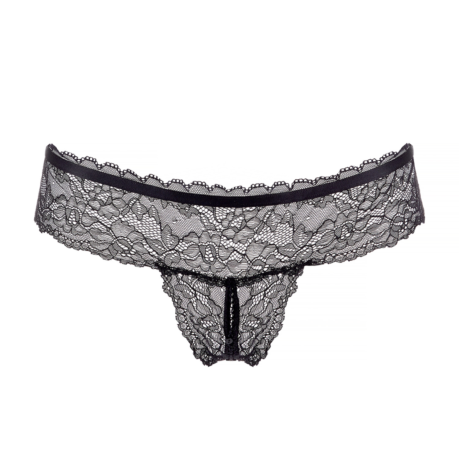 Openable Thong // Black (Small/Medium) - Maison Close - Touch of Modern