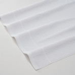 Pique Cuff Textured Towels // Set of 6 // White