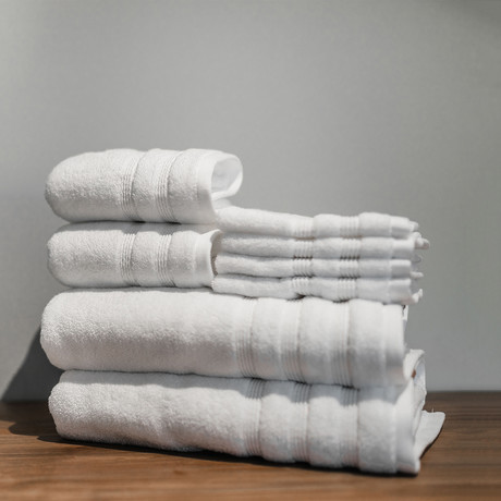 Zero-Twist Bamboo Towels // Set of 6 // White