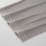 Checkboard Textured Towels // Set of 6 // Light Grey