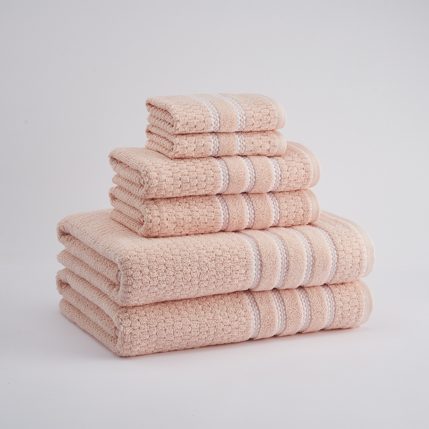 Atelier Textured Towels // Set of 6 // Light Pink - Truly Lou
