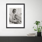 Ray Charles Sitting at Piano (12"W x 16"H x 2"D)