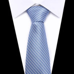 Neck Tie // Baby Blue + White Design