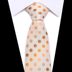 Hand Made Neck Tie // Off-White Polka Dots