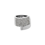 Estate 14k White Gold Pave Diamond Ring // Ring Size: 6