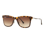 Unisex Rectangular Wayfarer Sunglasses // Havana