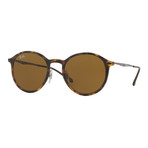 Unisex Oval Aviator Sunglasses // Silver + Tortoise + Brown